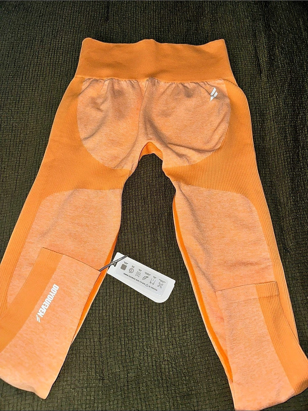 Do You Even! Orange Athletic Leggings Size Large NWT